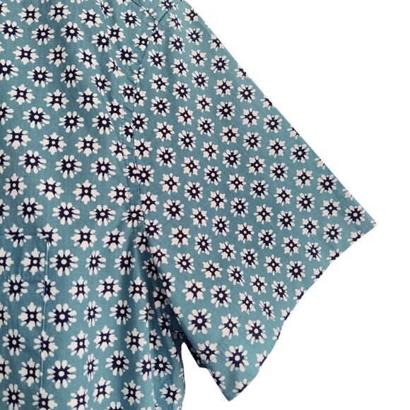 J.Crew Factory Atlantis Floral Print Button Down Flex Wash Slim Cotton Shirt M - Picture 5 of 7